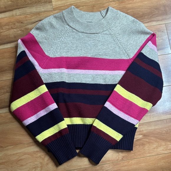 Vibrant Striped Crew Neck Sweater - Picture 1 of 3